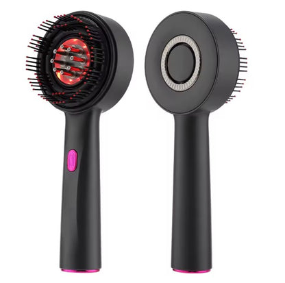Brosse Massante Cuir Chevelu LED Rouge – Stimule la Pousse & Réduit la Chute